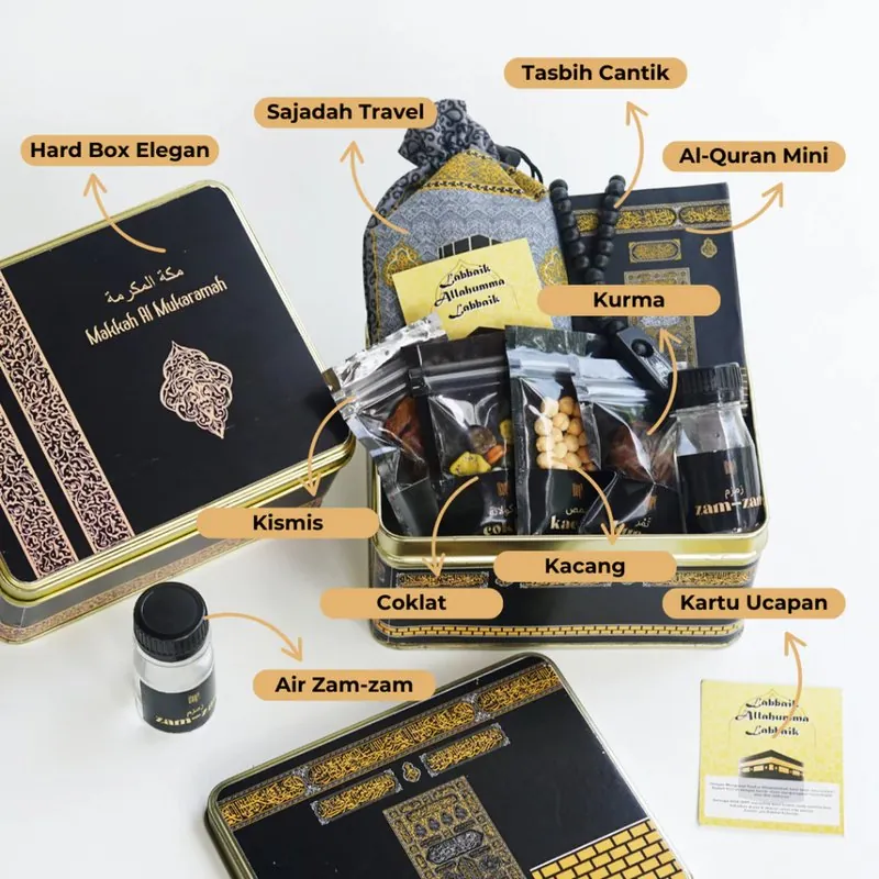 Hampers Gift Box Tin premium sajadah quran