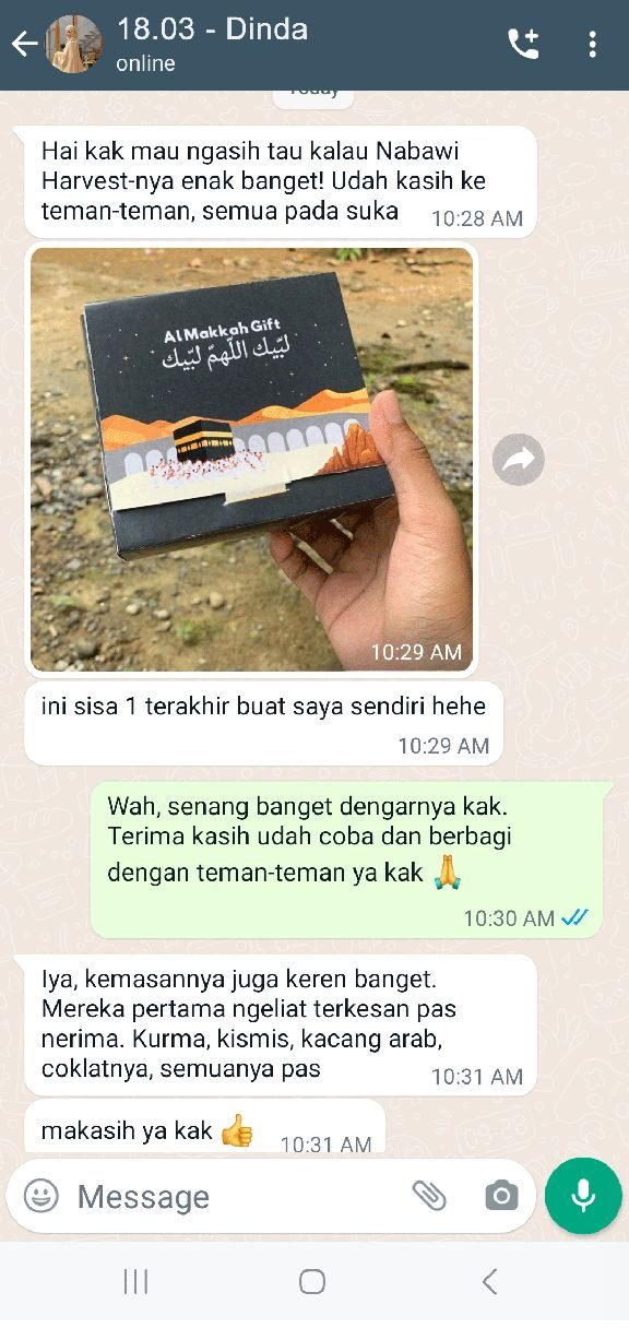 Testimoni pembeli oleh-oleh haji umroh Waqfi