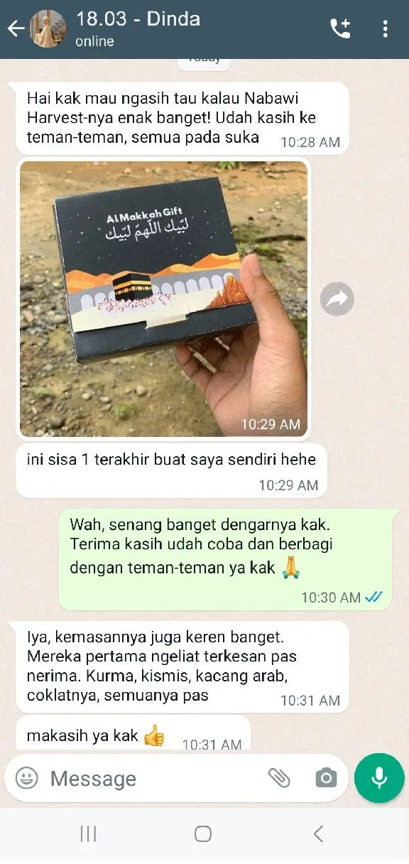 Testimoni pembeli oleh-oleh haji umroh Waqfi