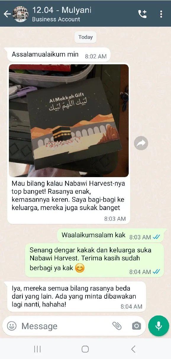 Testimoni pembeli oleh-oleh haji umroh Waqfi